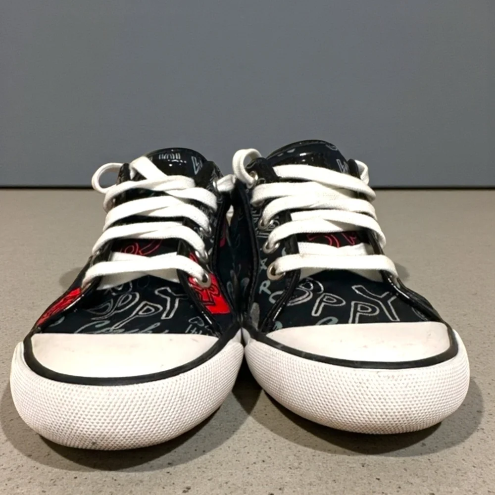 Coach Poppy Black, White and Red Sneakers W-6 EUC - Picture 11 of 12